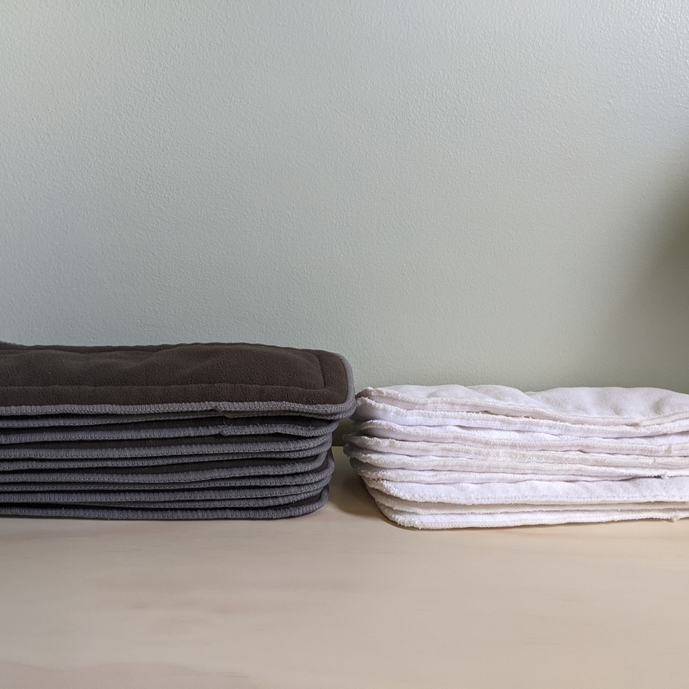 Gray and White Cloth Pads